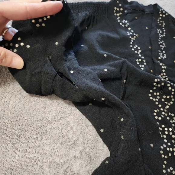 1930s -40s Vintage Rayon Crepe Gown - Picture 9 of 14